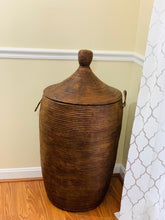 Load image into Gallery viewer, Naima leather storage basket
